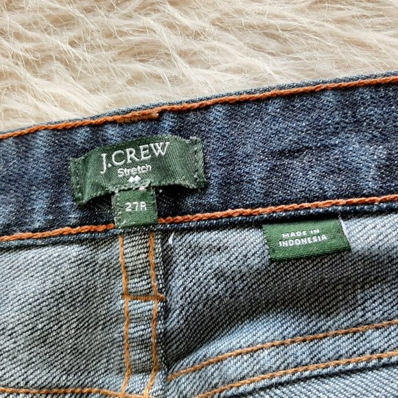 J. Crew Women's Matchstick Stretch Blue Dark Wash Mid Rise Jeans Size 27R - Picture 8 of 12